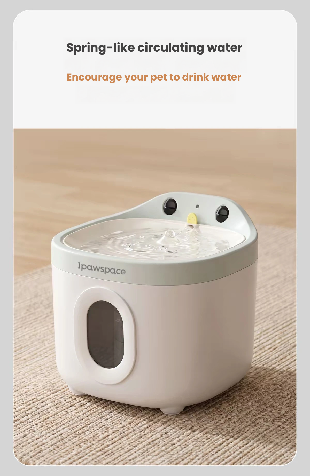 IPAWSPACE Cordless Pet Water Fountain – Ultra-Filtration
