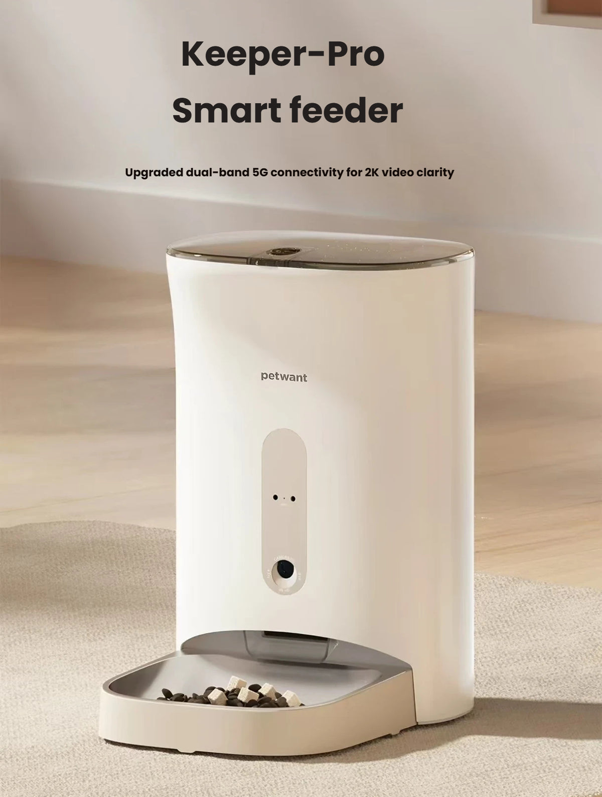 Petwant keeper Smart Automatic Pet Feeder with 5G Camera
