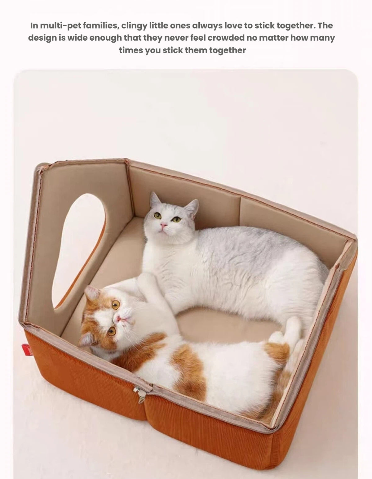 Petstar Snow House Cat Bed, Enclosed Washable Winter Cat House