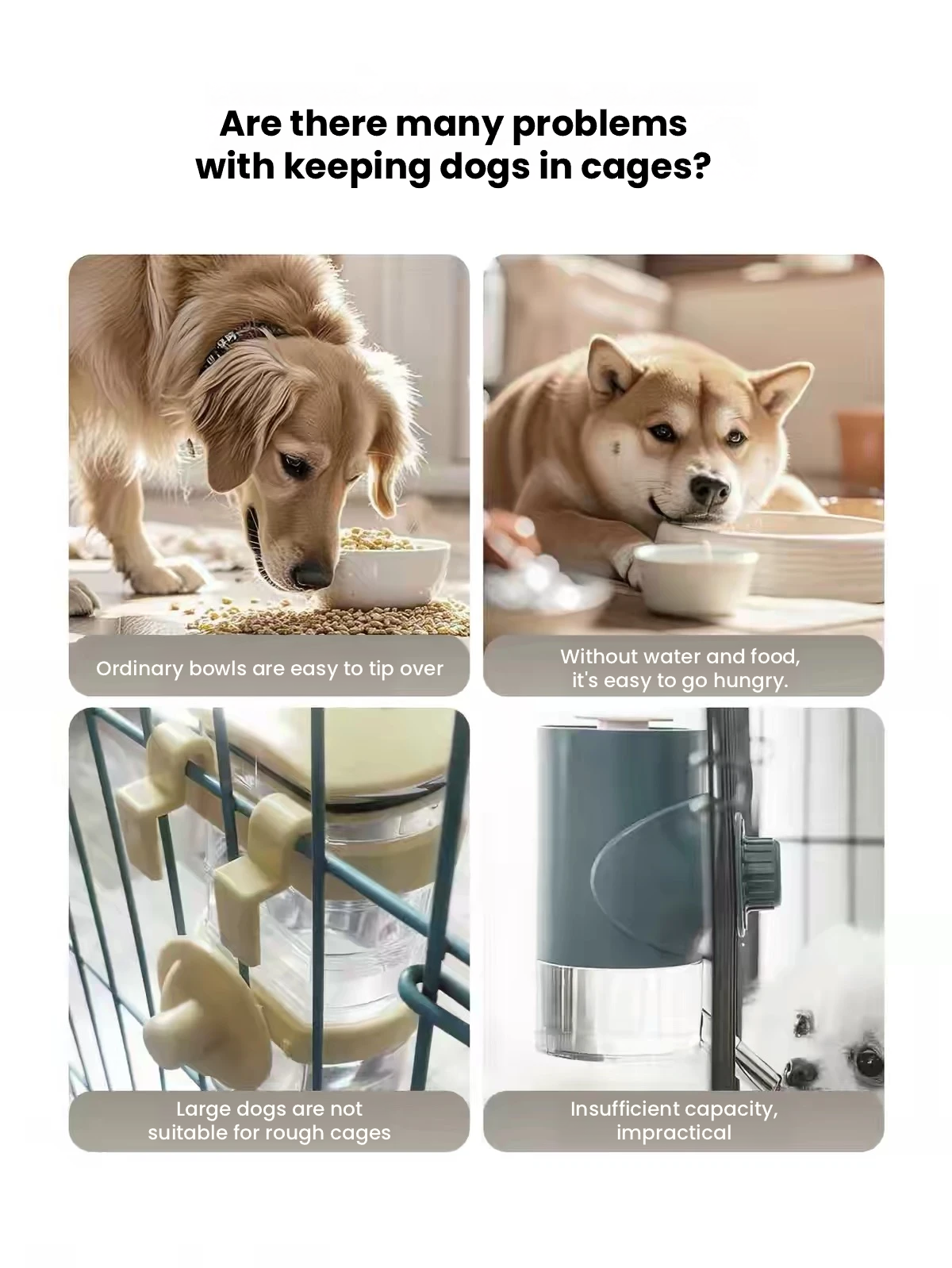 Hipidog Hanging Pet Food & Water Bowls for Cage Use
