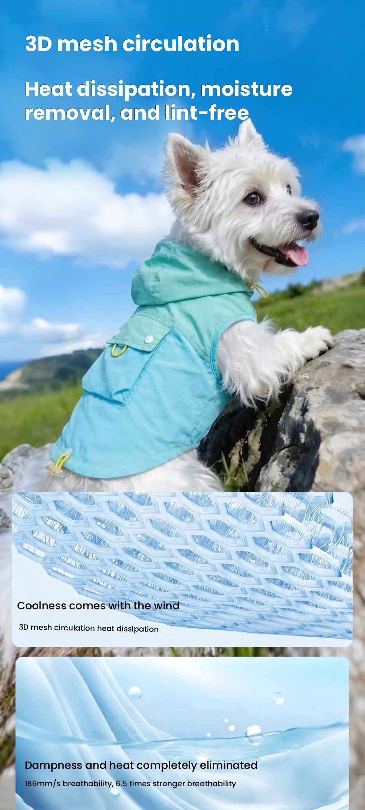 Mr.shoes Cooling Dog Vest – Lightweight Summer Clothing for Dogs