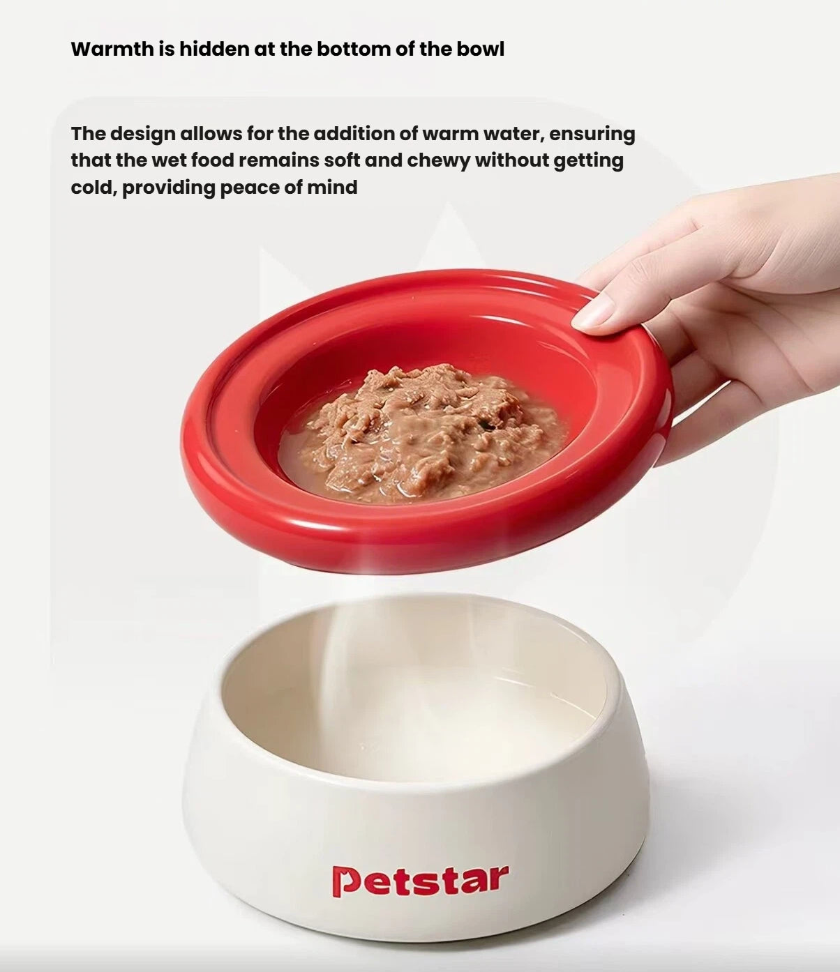 Petstar Ceramic Elevated Cat & Dog Bowls, 3-in-1 Feeding Set