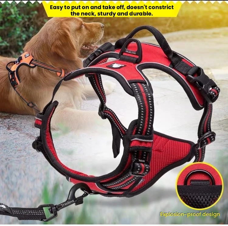 Truelove Adjustable No-Pull Dog Harness Reflective Pup Vest Harnesses Comfortable Control Brilliant Colors Truelove TLH5651