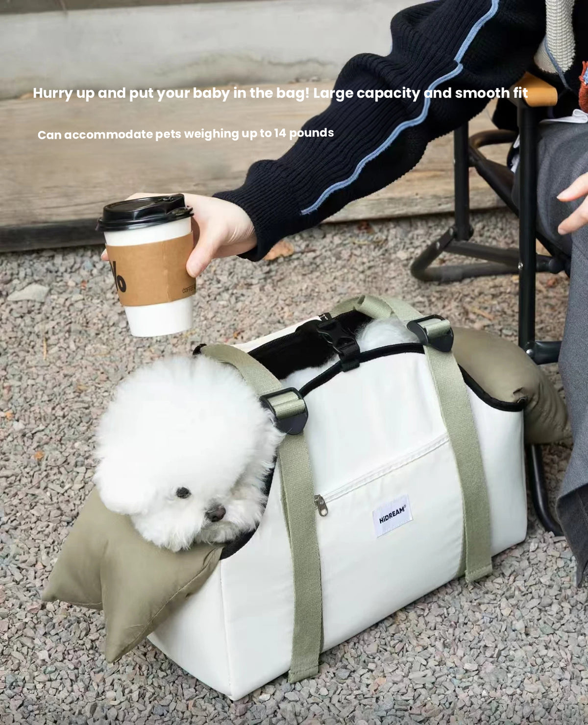 HiDREAM Lightweight Pet Carrier Bag - Portable Shoulder Tote for Small Dogs & Cats