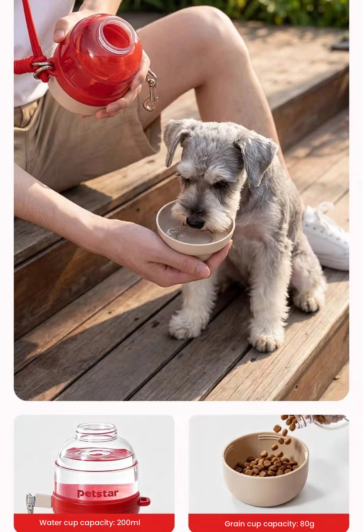 Petstar travel bowl used for water and dry food