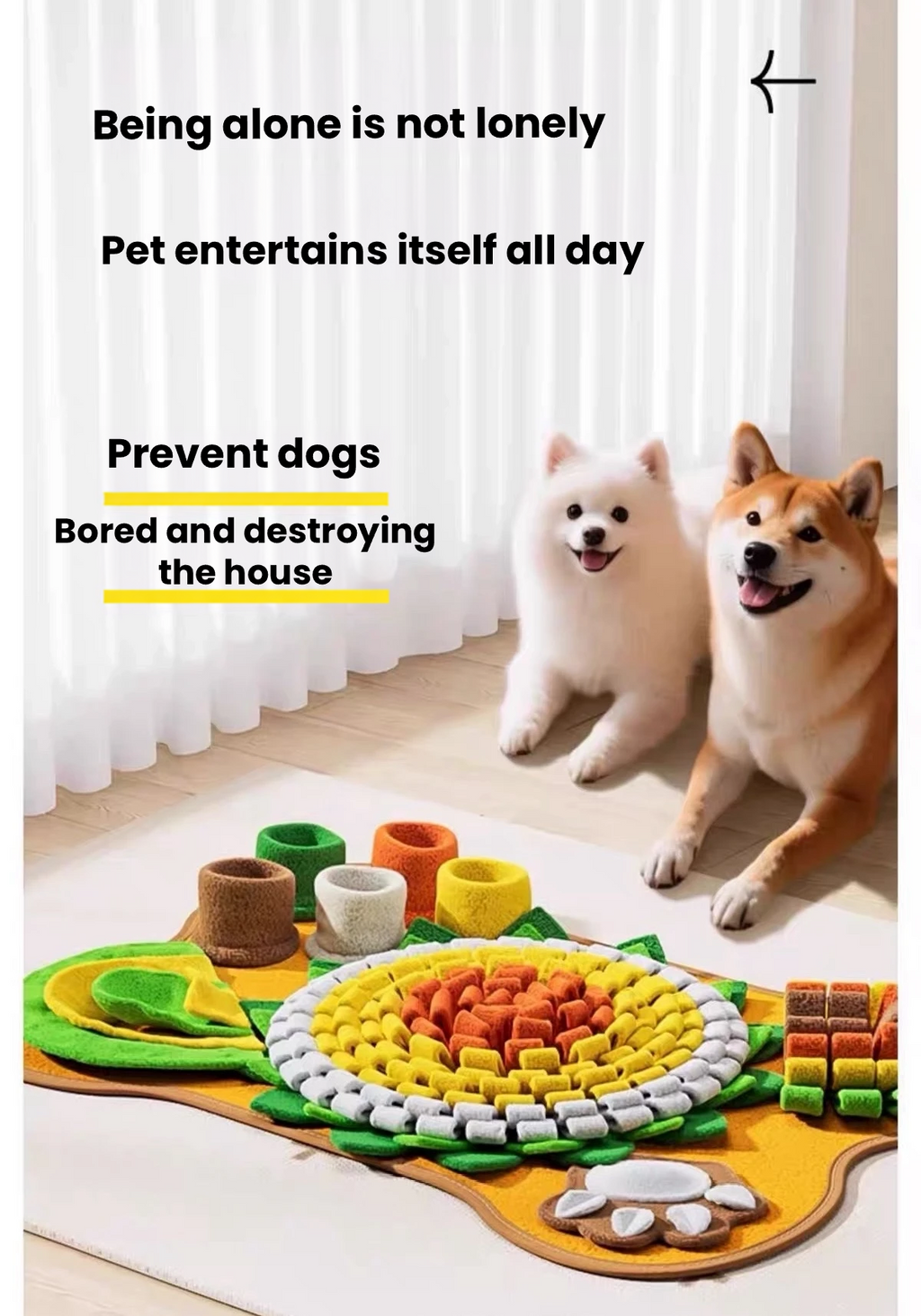 Hipidog Interactive Dog Snuffle Mat – Treat Puzzle Toy