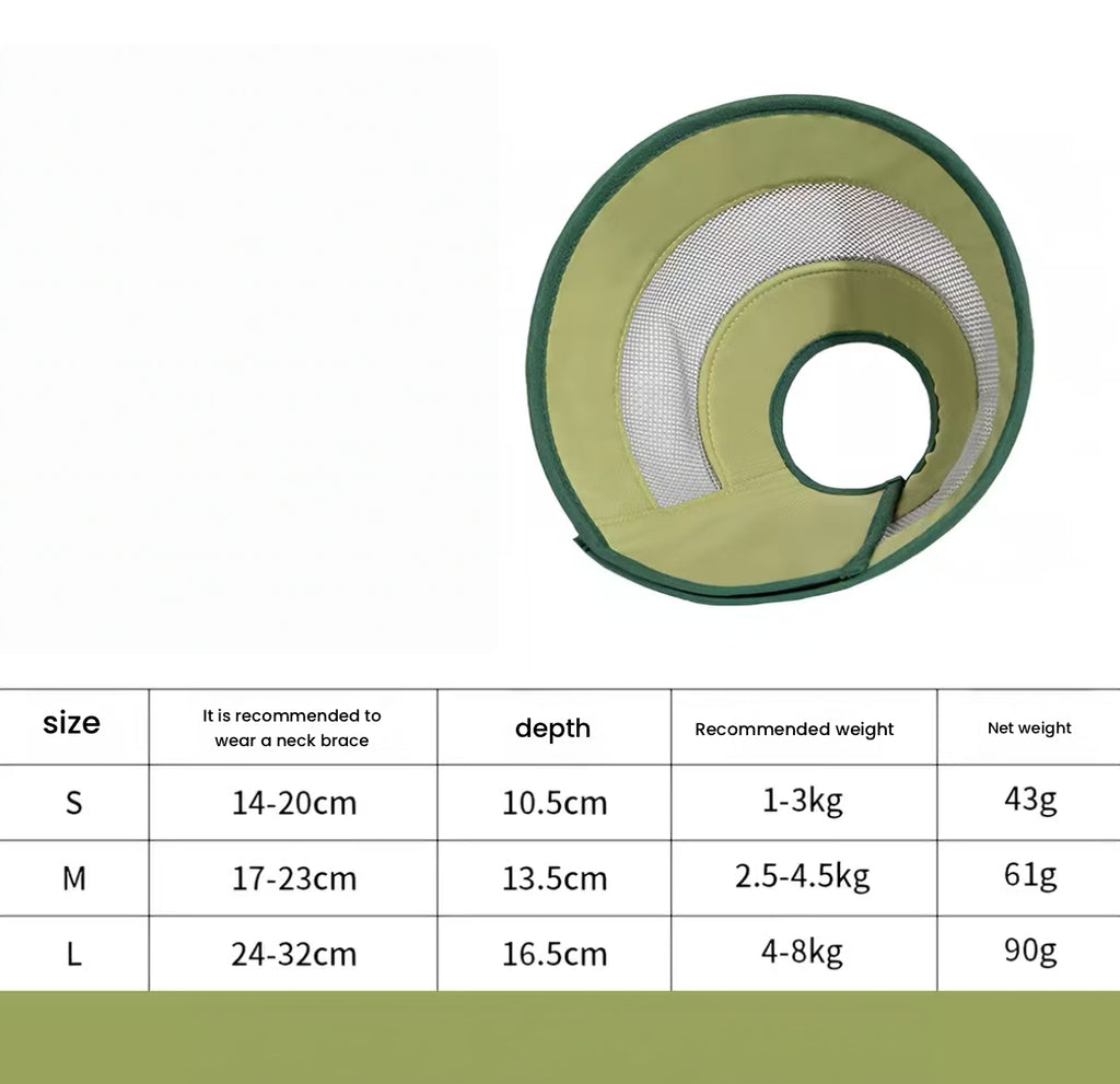 HiDREAM Breathable Mesh Pet Recovery Cone - Anti-Lick Soft Elizabethan Collar for Dogs & Cats