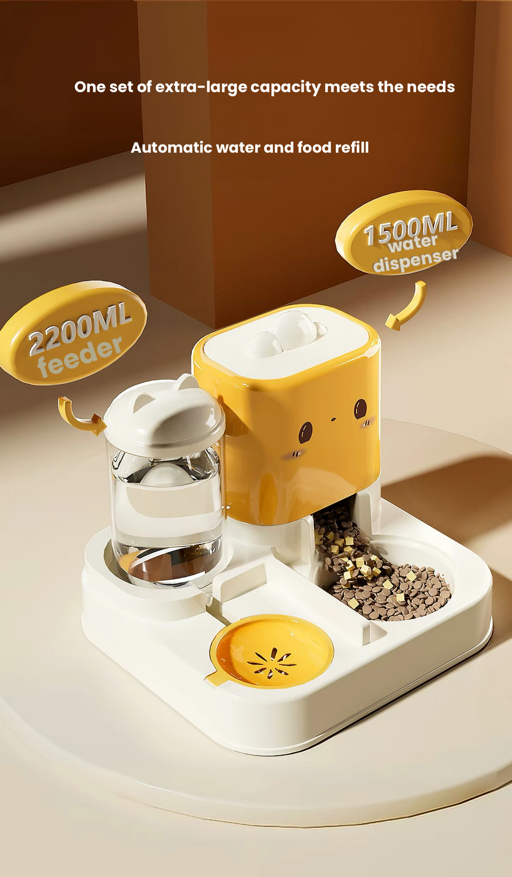 BNBNO Automatic Pet Feeder with Dual Bowls