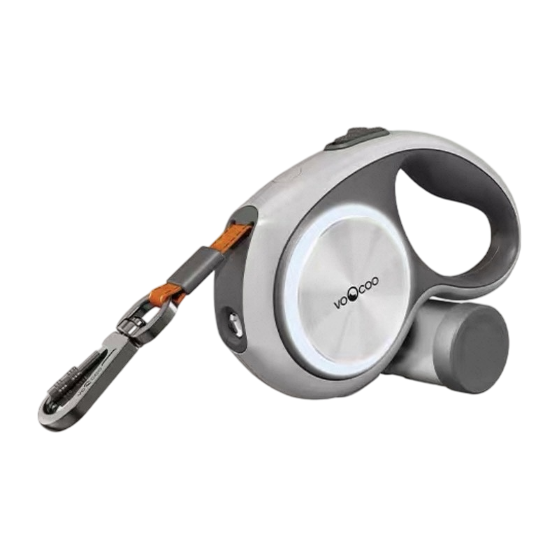 Voocoo Dog Harness & Retractable Lead – LED Light & Waste Bag Dispenser