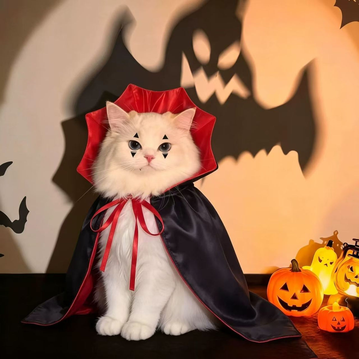 Halloween Vampire Cape Costume for Cats & Small Dogs