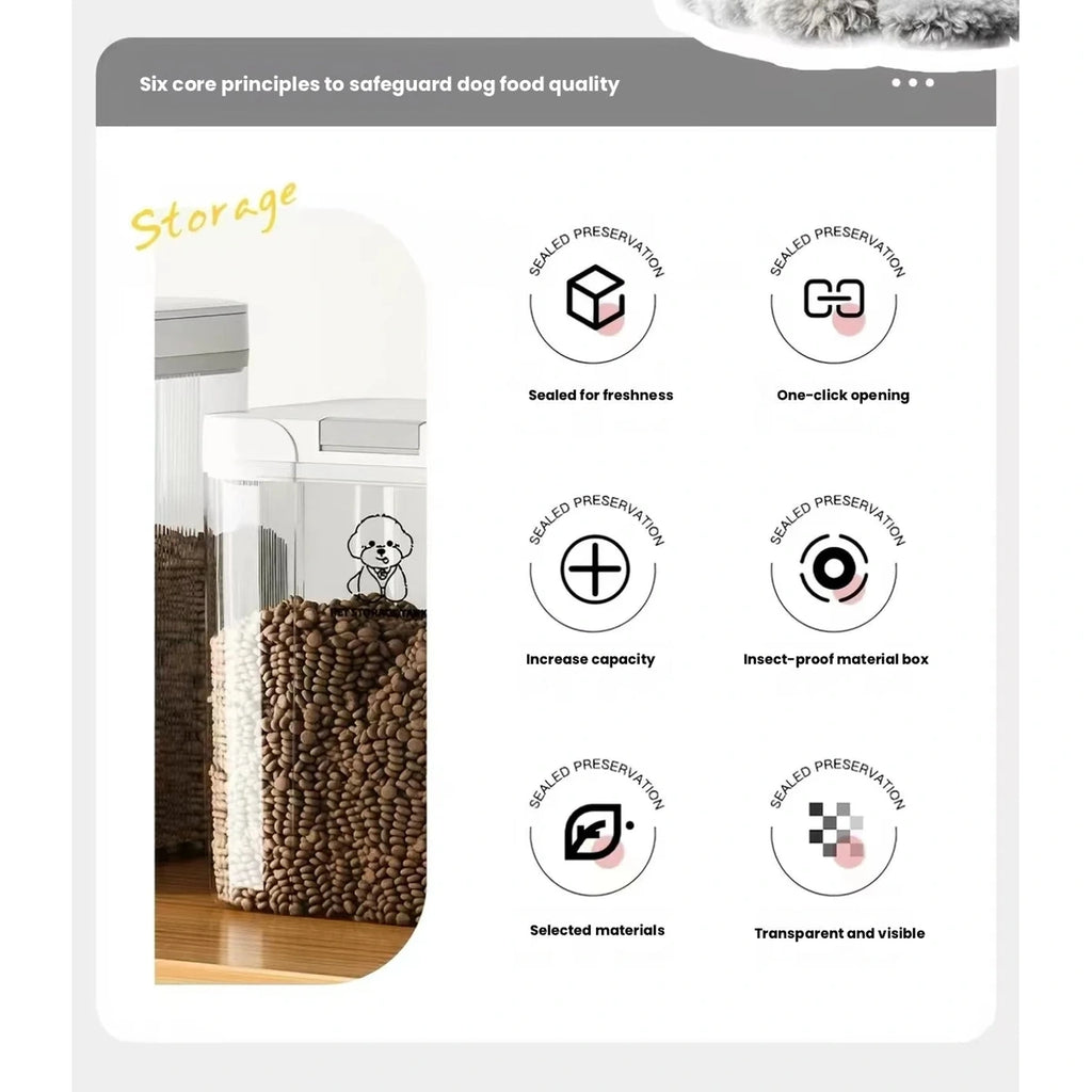 Airtight pet food container feature overview