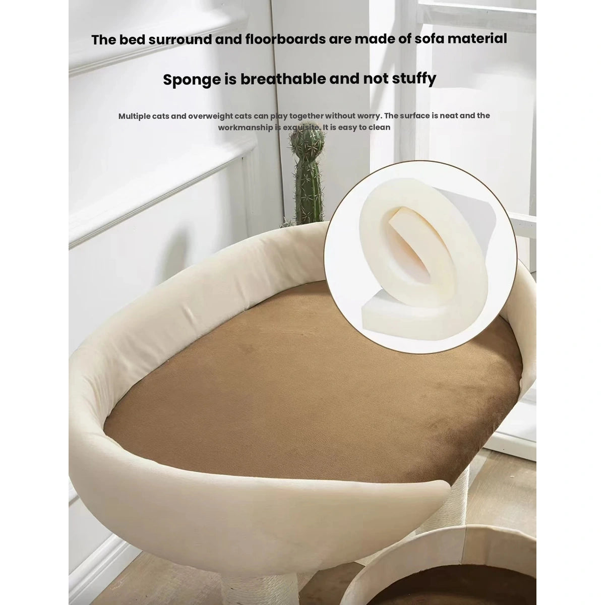 Removable cushion in the elevated cat bed