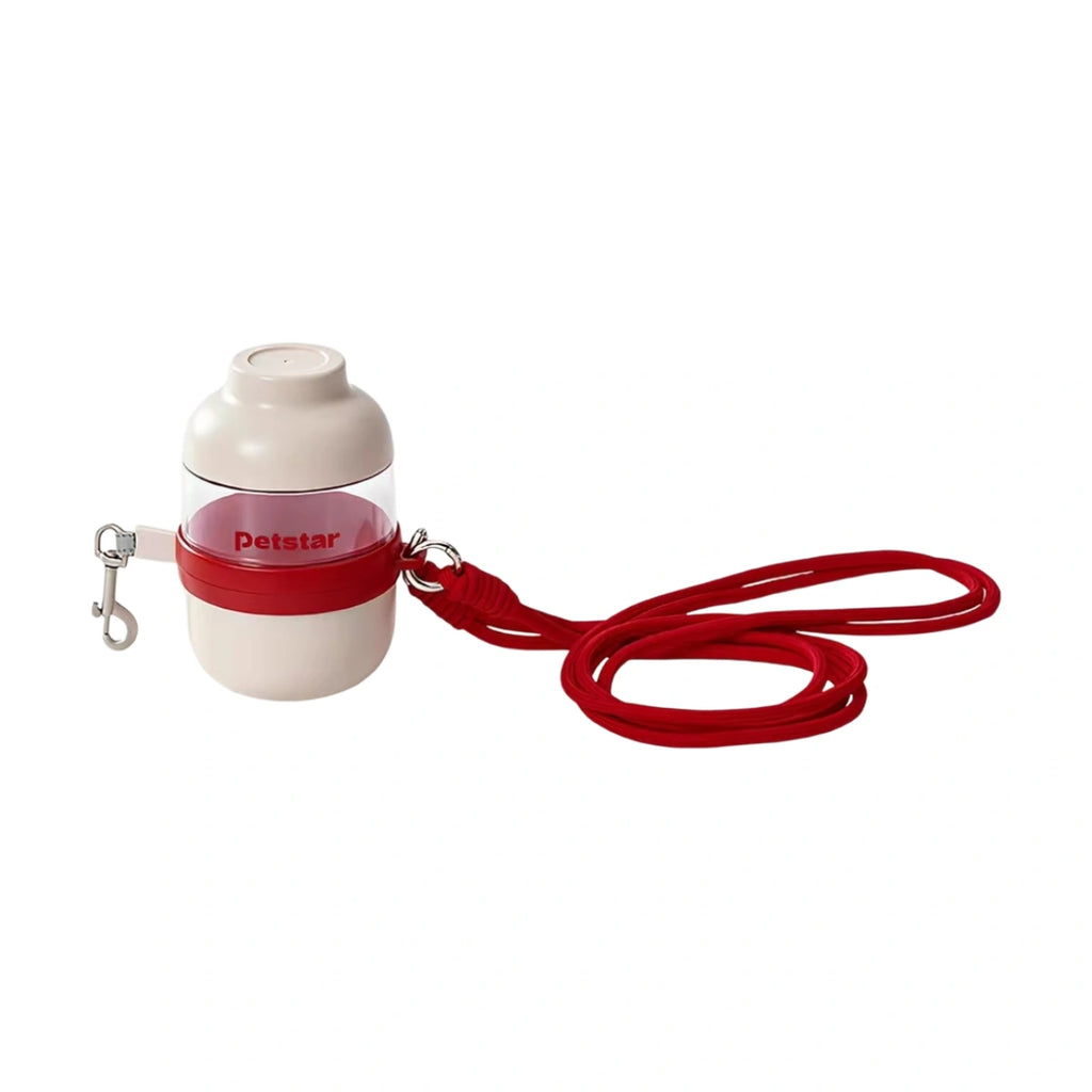 Petstar 3-in-1 dog leash with portable food and water container