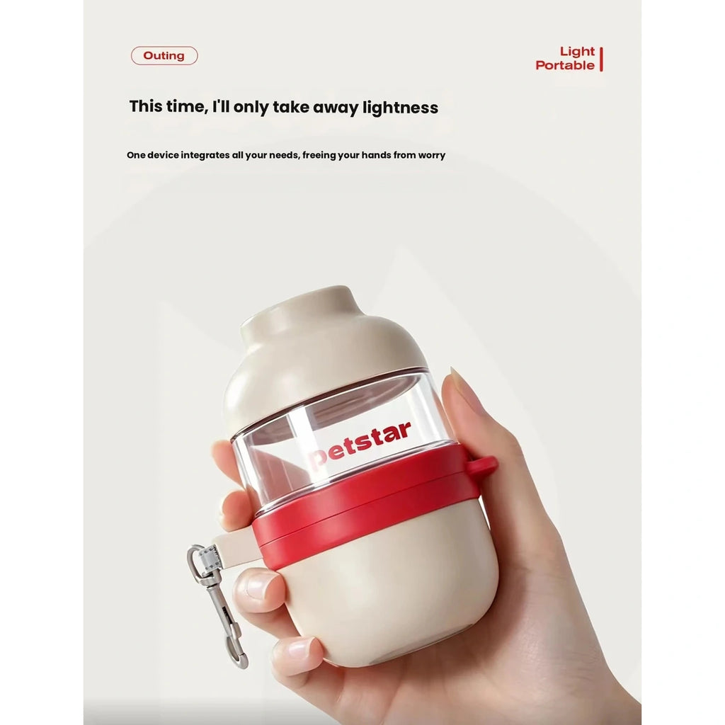 Petstar portable container held in one hand