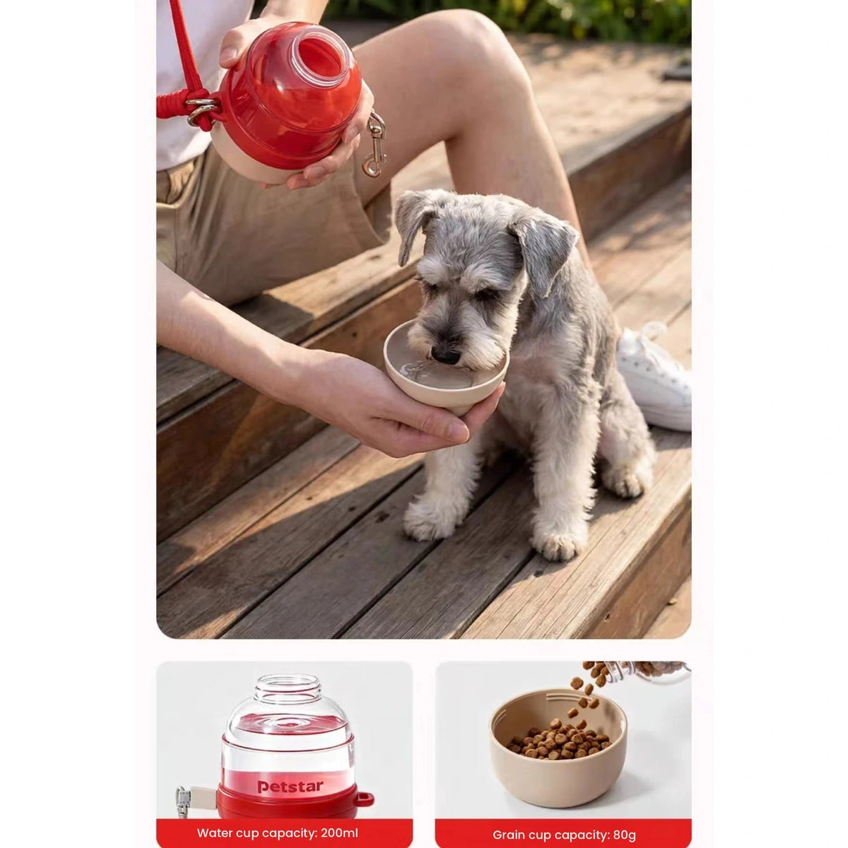 Petstar travel bowl used for water and dry food