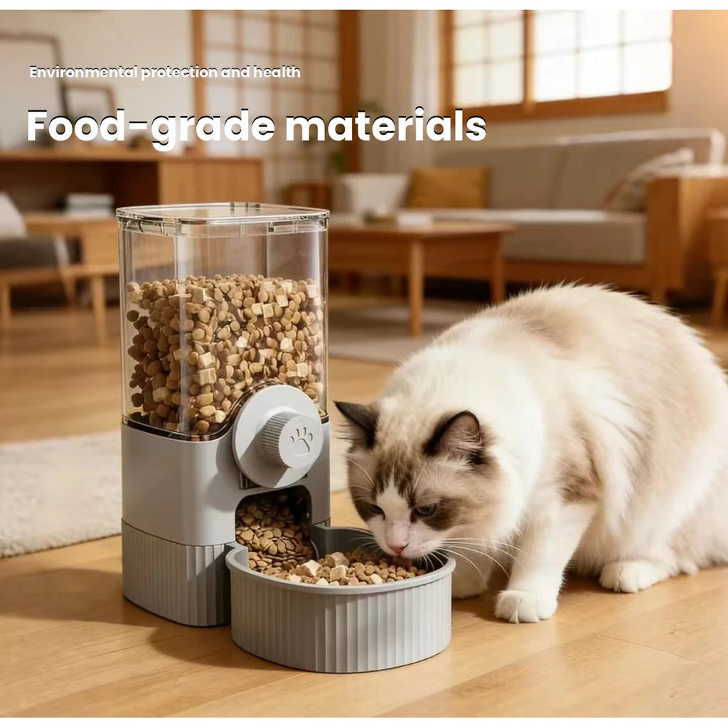 Cat using the Petstar W93 gravity feeder
