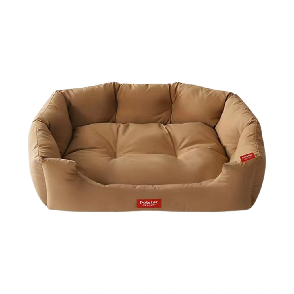 Brown Petstar bolster dog and cat bed