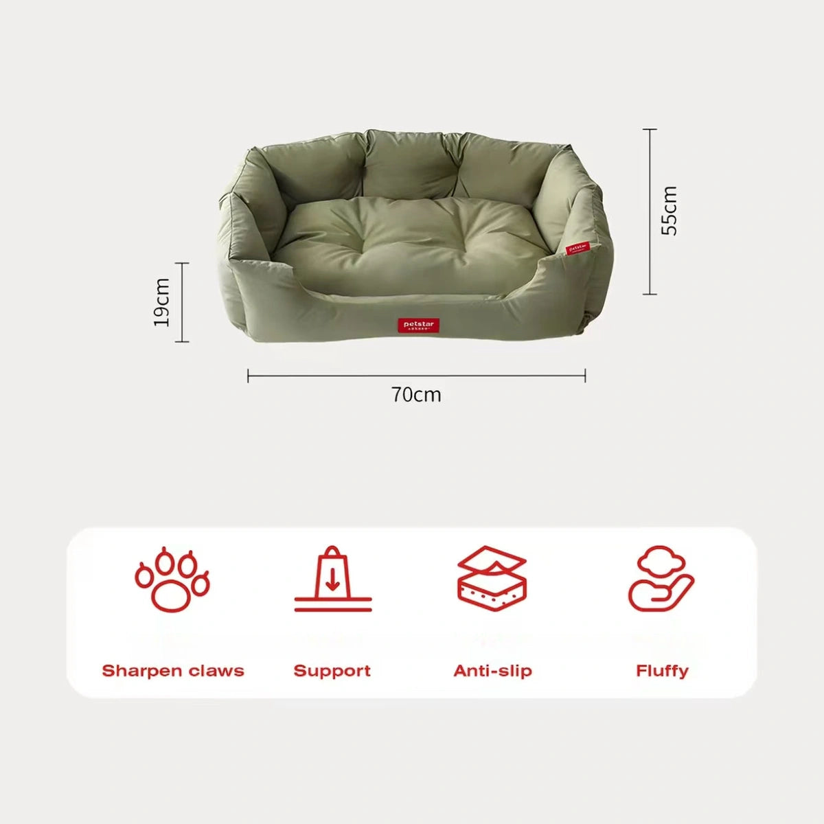 Petstar pet bed dimensions 70 by 55 by 19 centimetres