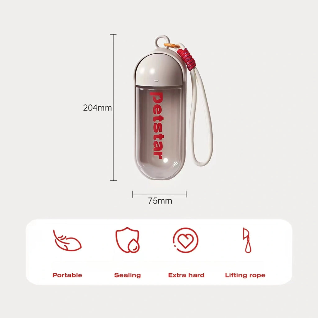 Petstar travel water bottle dimensions and carry loop
