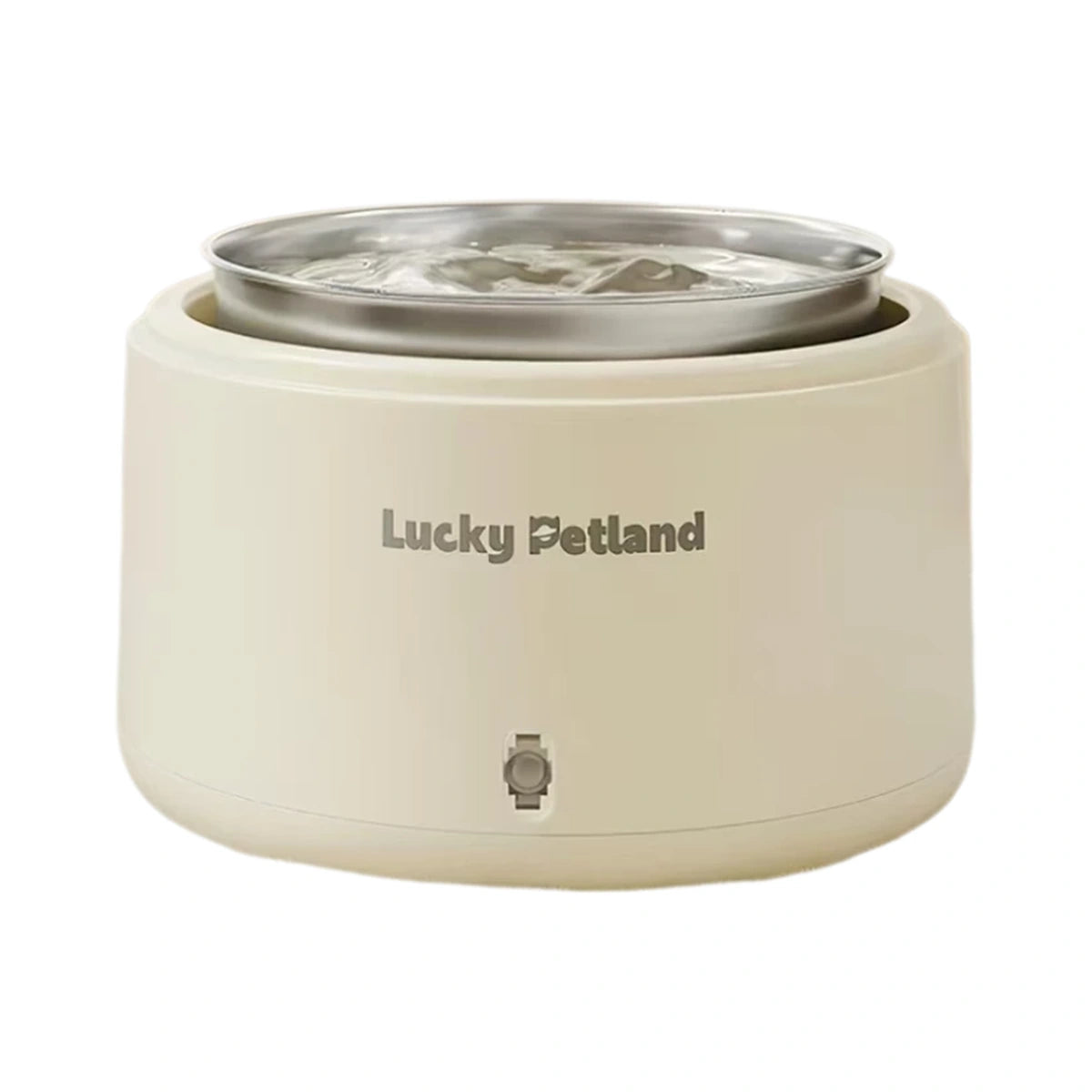 스테인리스 내통이 있는 베이지 LuckyPetland 물그릇