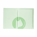 Pale green Petstar cooling pet mat with two fold seams, laid flat