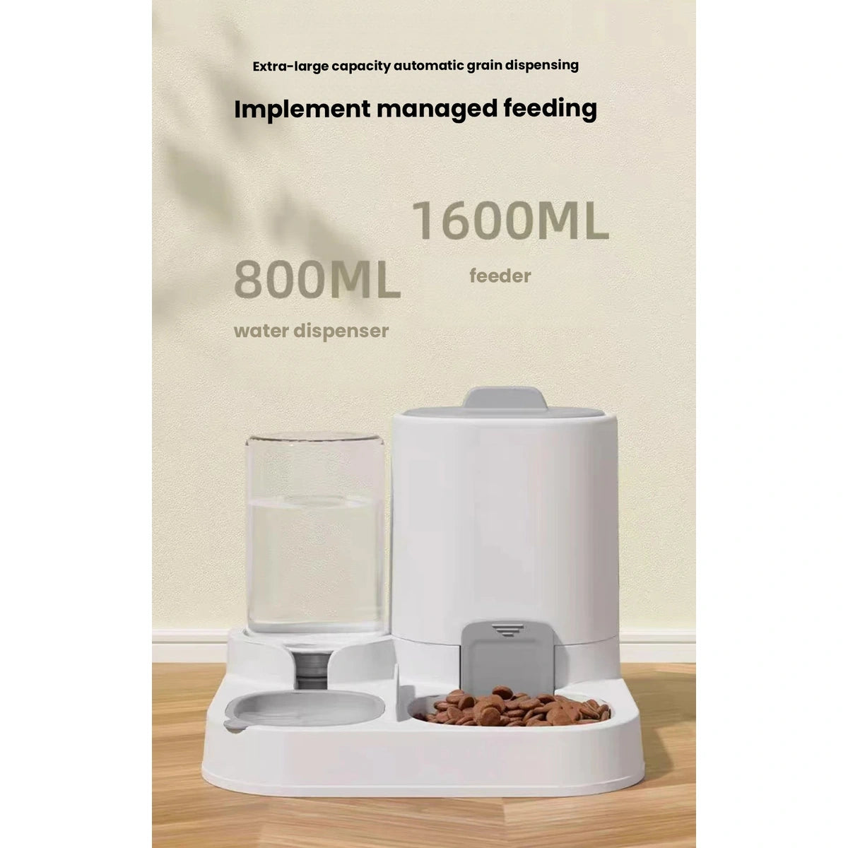 Diagram of the food and water storage capacities