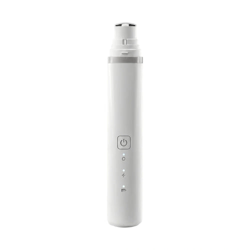 White handheld electric pet nail grinder on a plain background