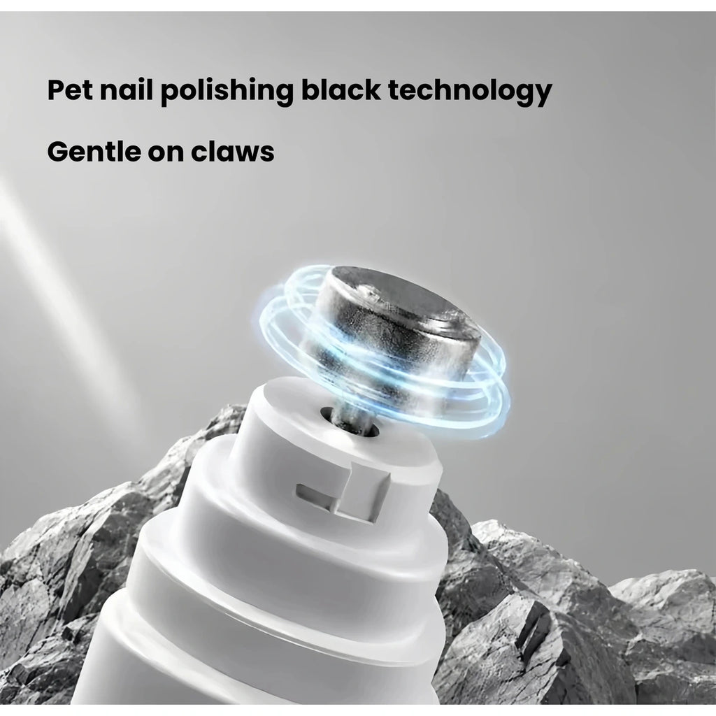 Rotating grinding tip of the white electric pet nail grinder