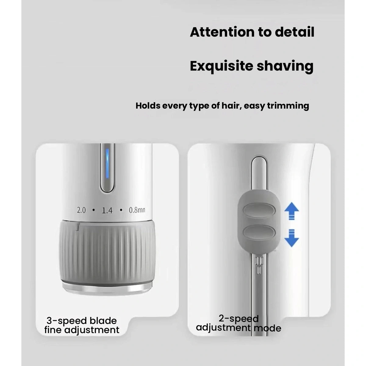 POPOCOLA clipper blade and speed-adjustment controls