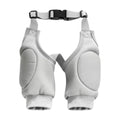Pair of grey POPOCOLA dog elbow cover sleeves with back strap
