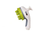 White and green Hipidog silicone dog bath brush