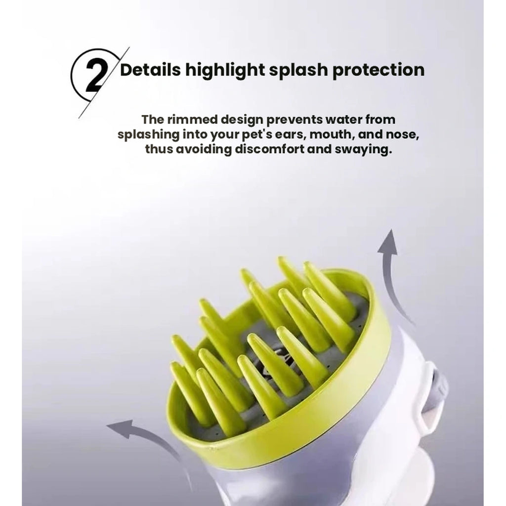 Close-up of the Hipidog brush rim and silicone bristles