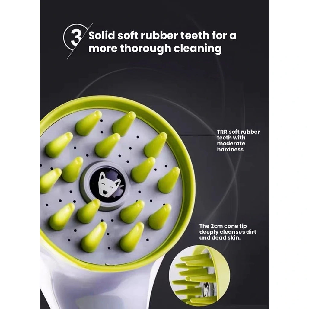 Hipidog silicone brush head and bristle details