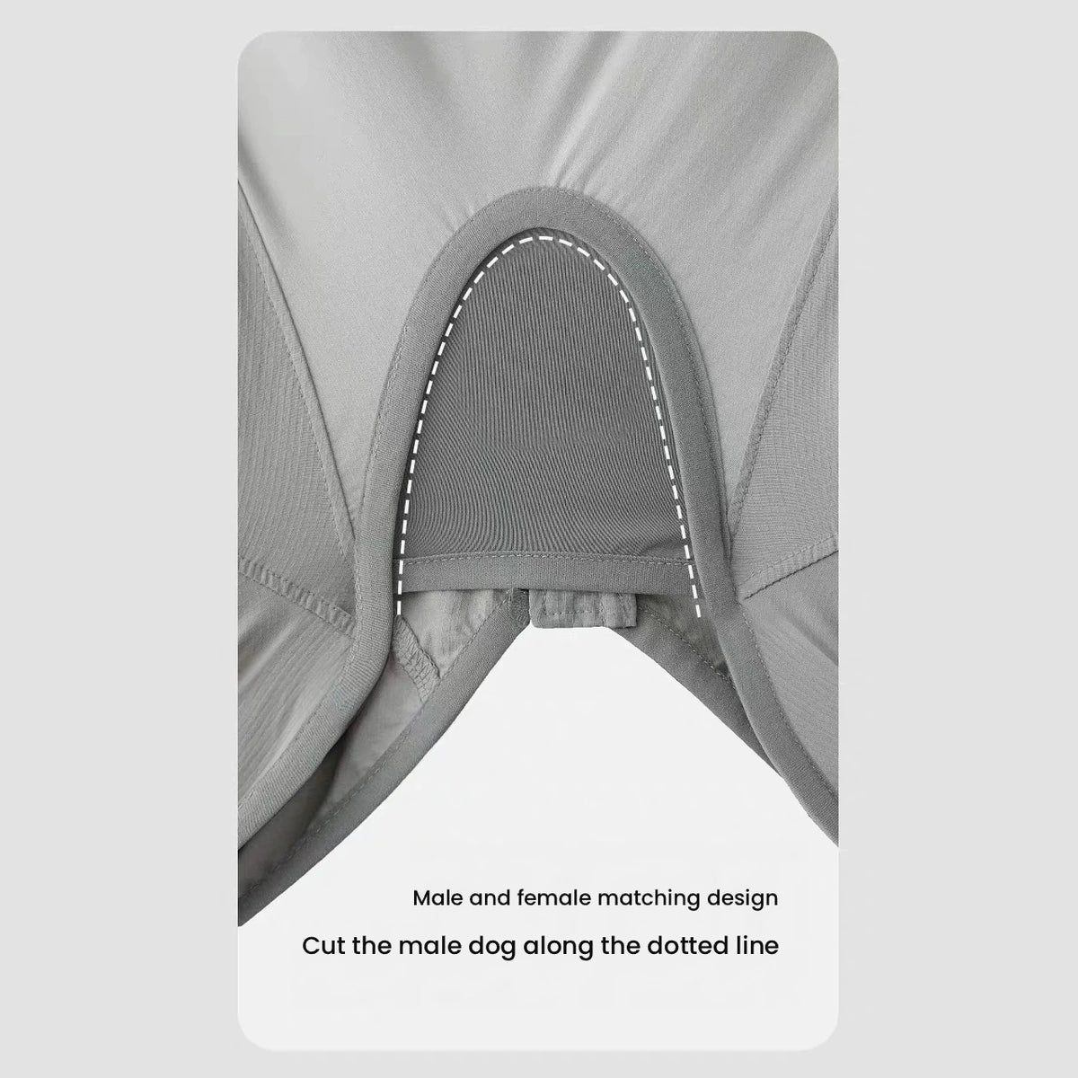 Leg opening and seam of dog raincoat