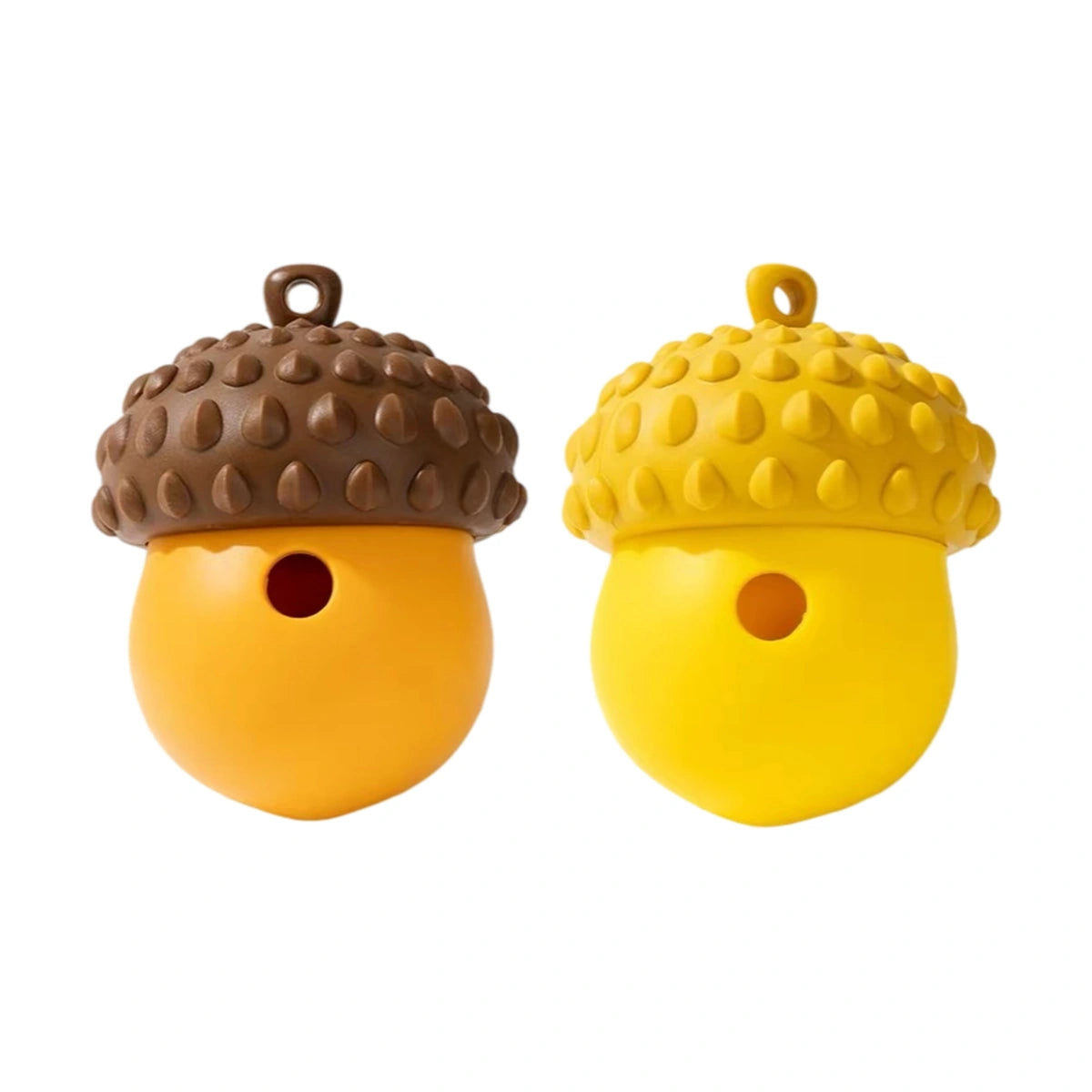 茶色と黄色のドングリトリートボールのカラーオプション