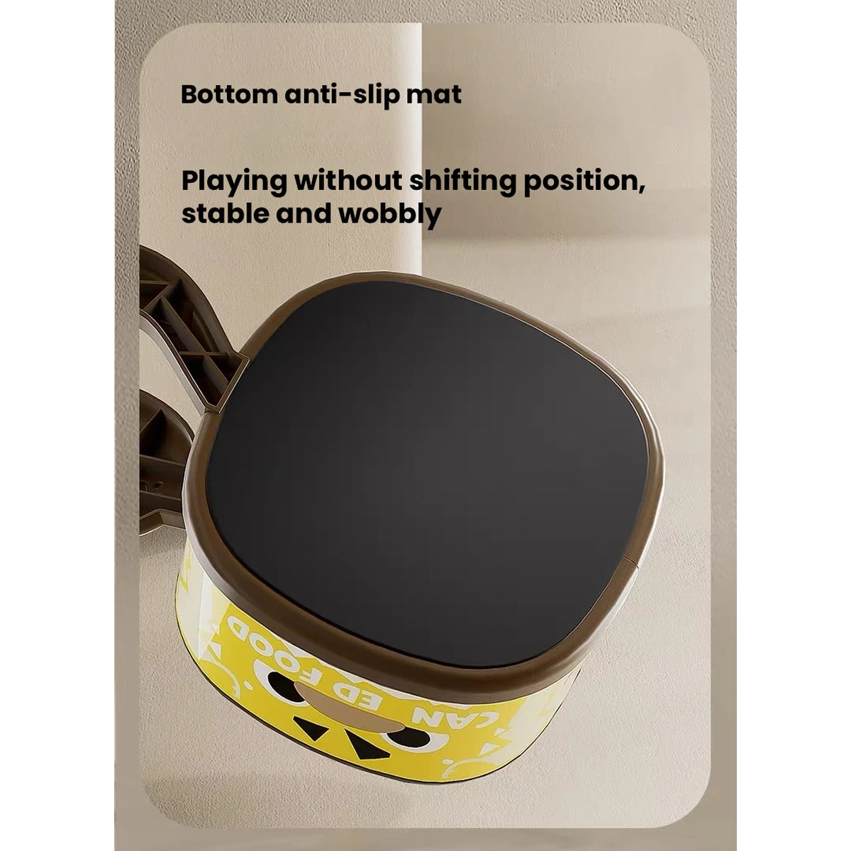 Non-slip base of round pet food toy