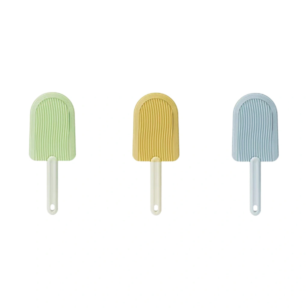 Green yellow and blue reusable pet hair brushes