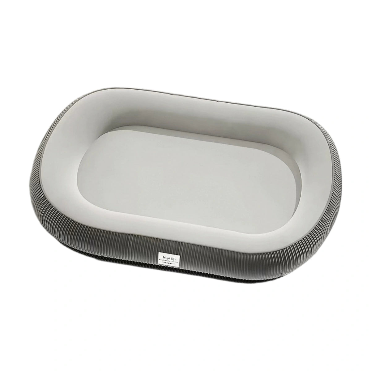 グレーの Hipidog 楕円形ペット ベッド マット