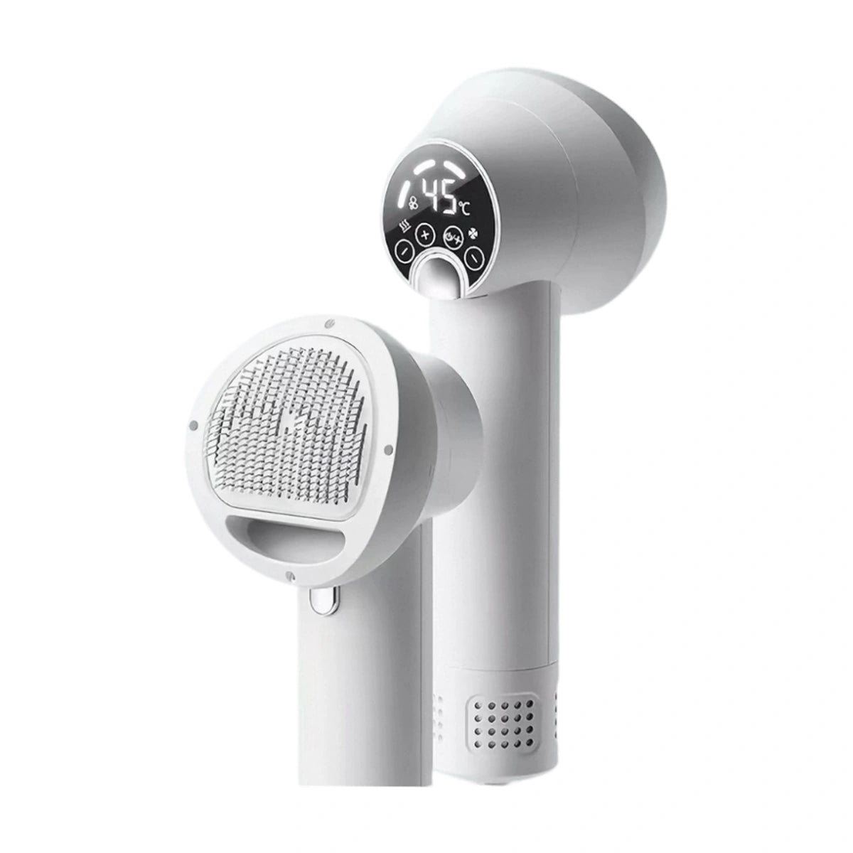 White Hipidog brush and pet hair dryer tool