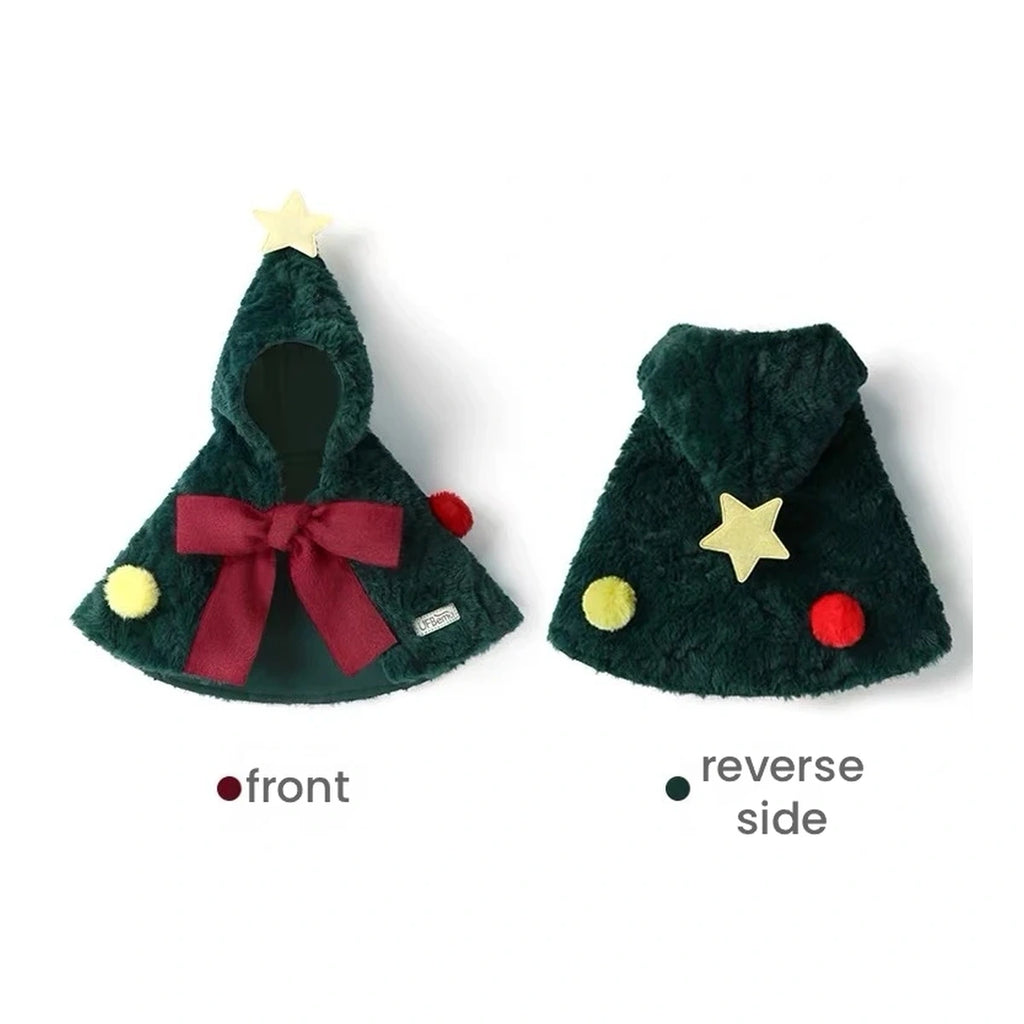 Front and reverse views of the UFBemo Christmas-tree cape