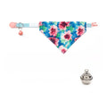 Floral UFBemo cat bandana collar with detachable bell