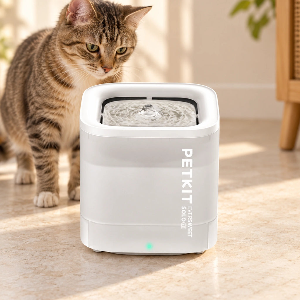 PETKIT EVERSWEET SOLO SE fountain in a home pet drinking area
