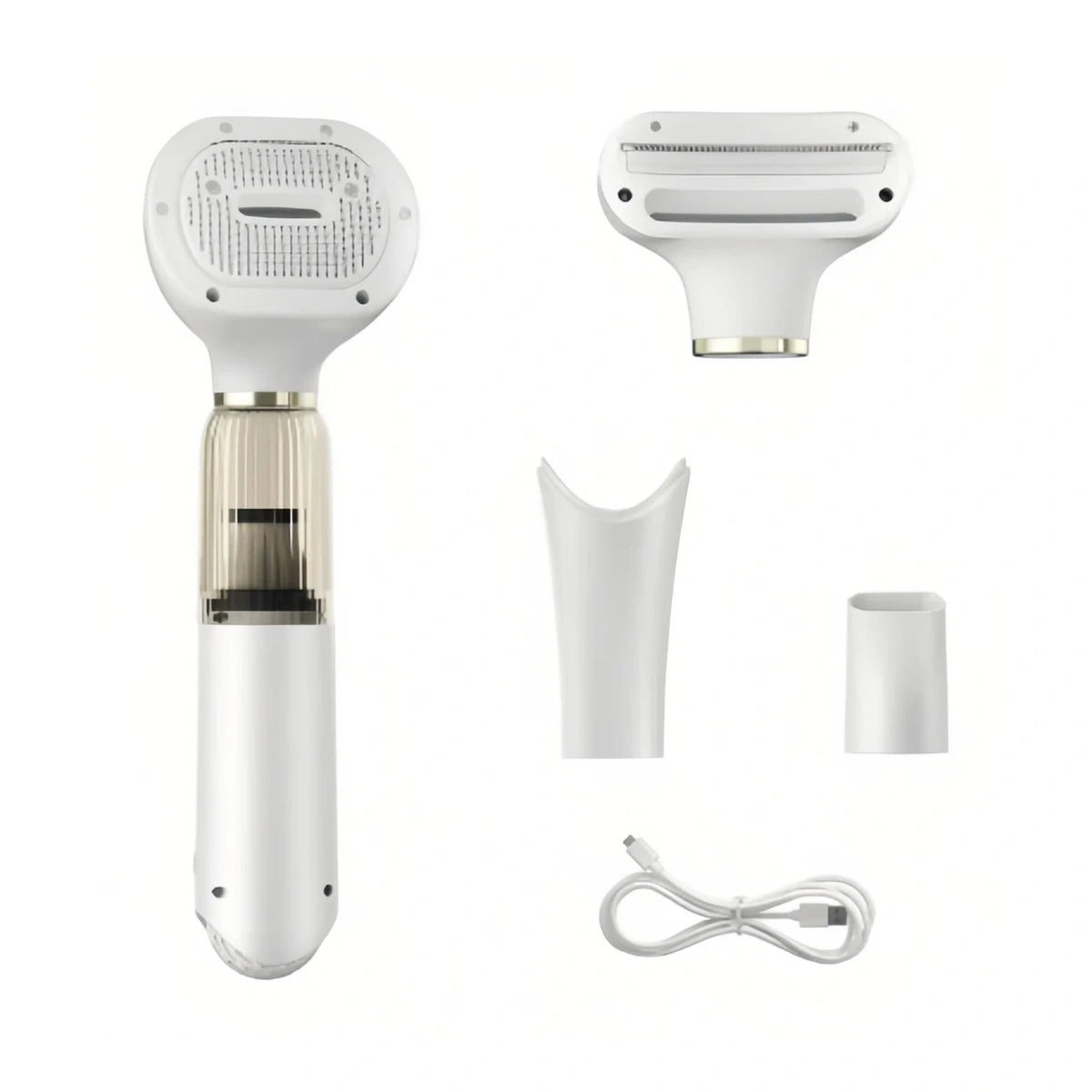 White Ckin Pet cordless grooming vacuum and attachments