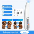 White oneisall pet trimmer with grooming attachments