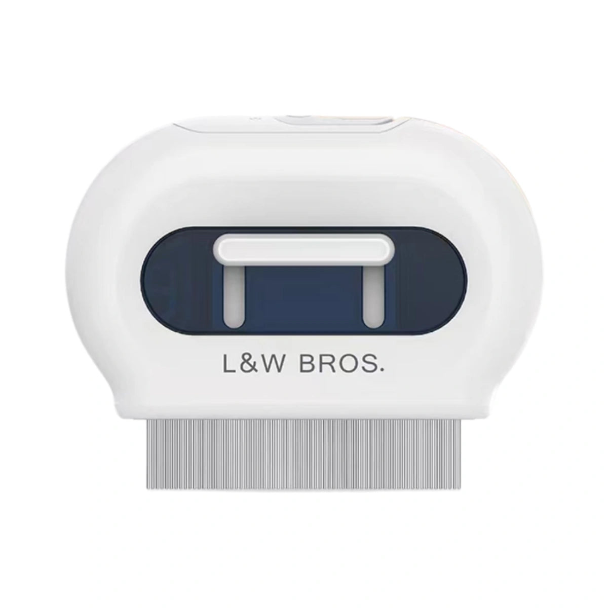 ホワイト L&W BROS スプレー ペット グルーミング コームの正面図