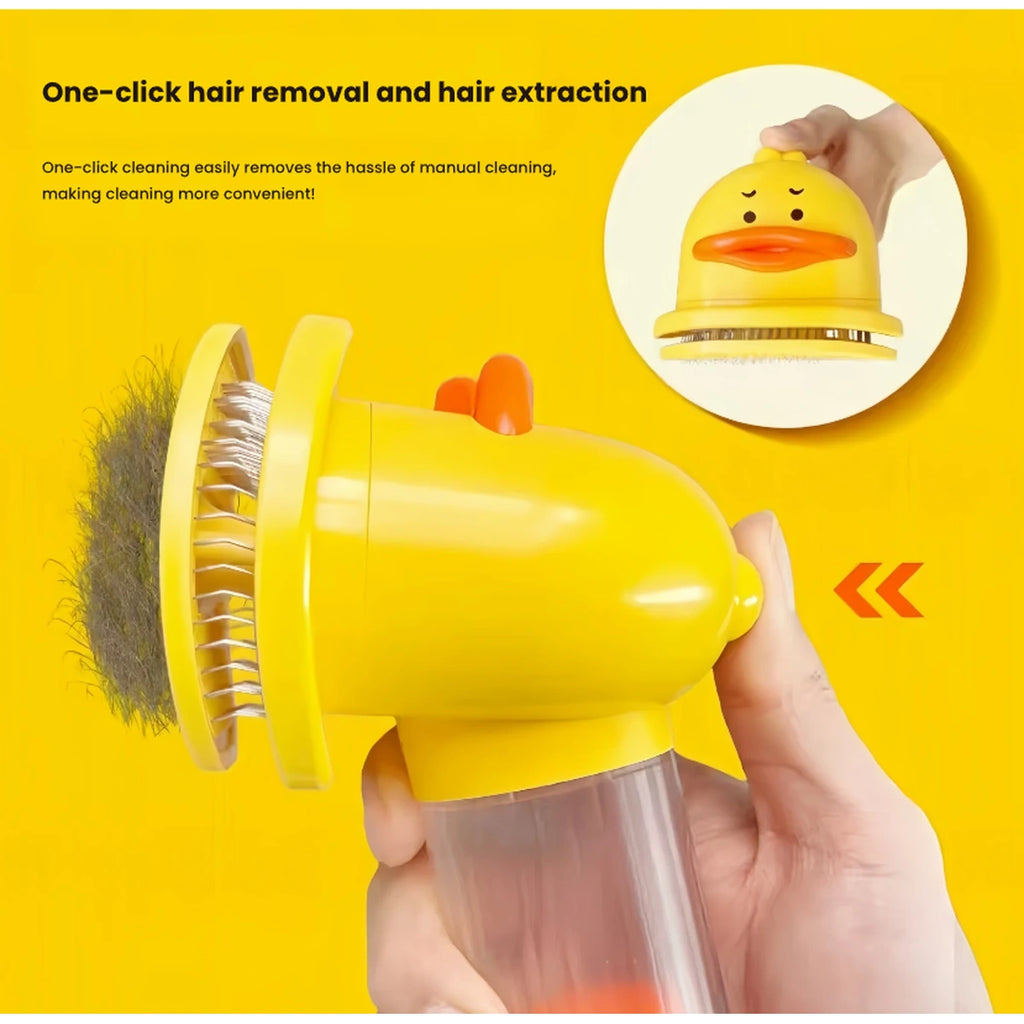 Yellow hair remover shown with removable comb head