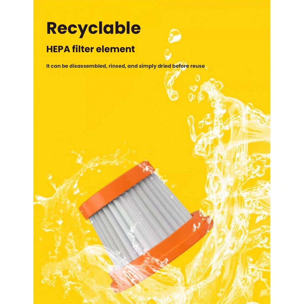 Washable filter cartridge for cordless pet hair remover