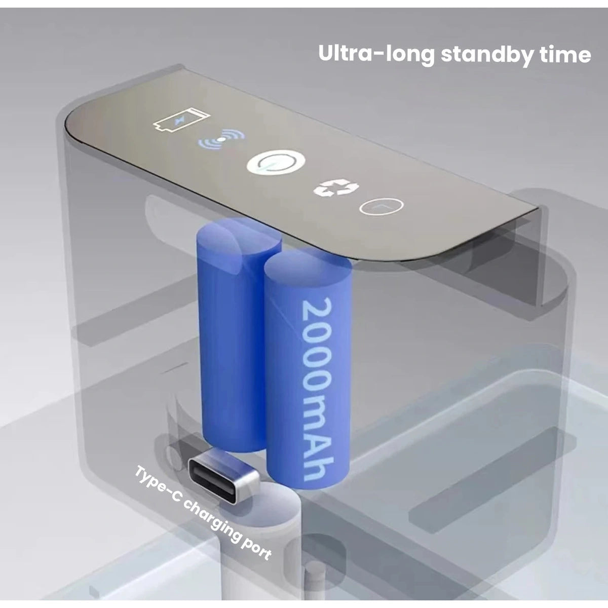 Ckin Pet fountain rechargeable battery diagram