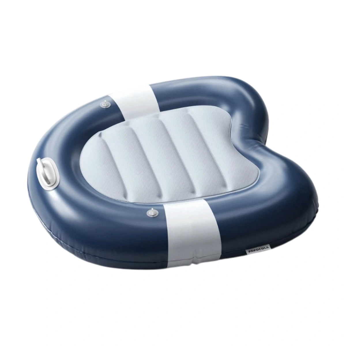 POPOCOLA dog pool float: blue inflatable dog pool float from above