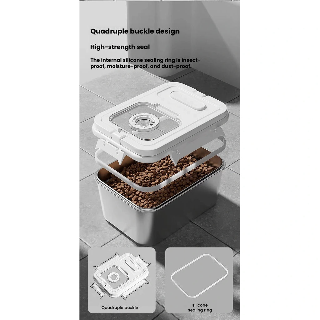 BNBNO pet food bin: removable top parts of storage bin